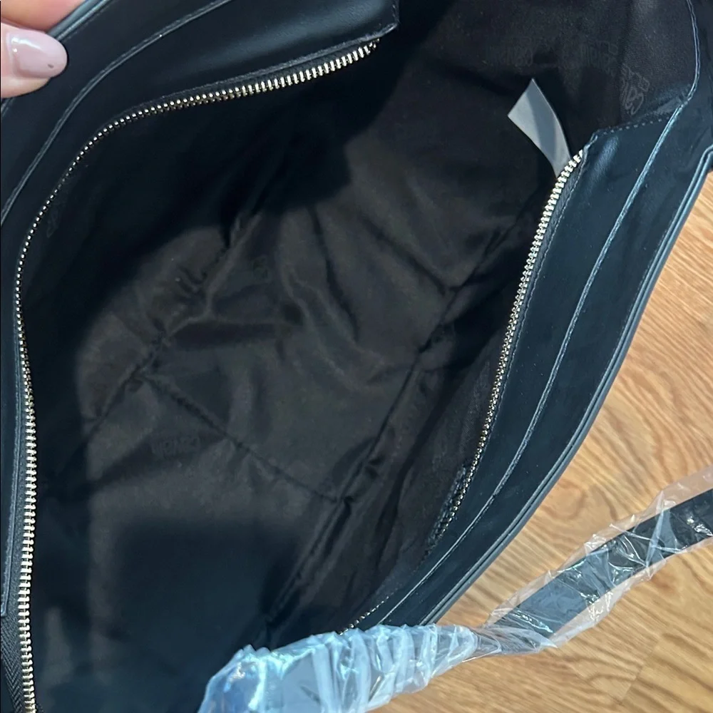Cavalli Class Black onyx Travel Airplane Tote Bag with Gold Logo new w tag